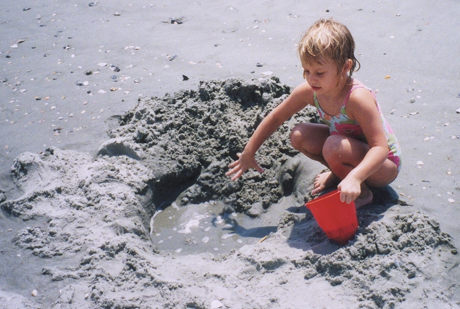 Taylor building sand castles