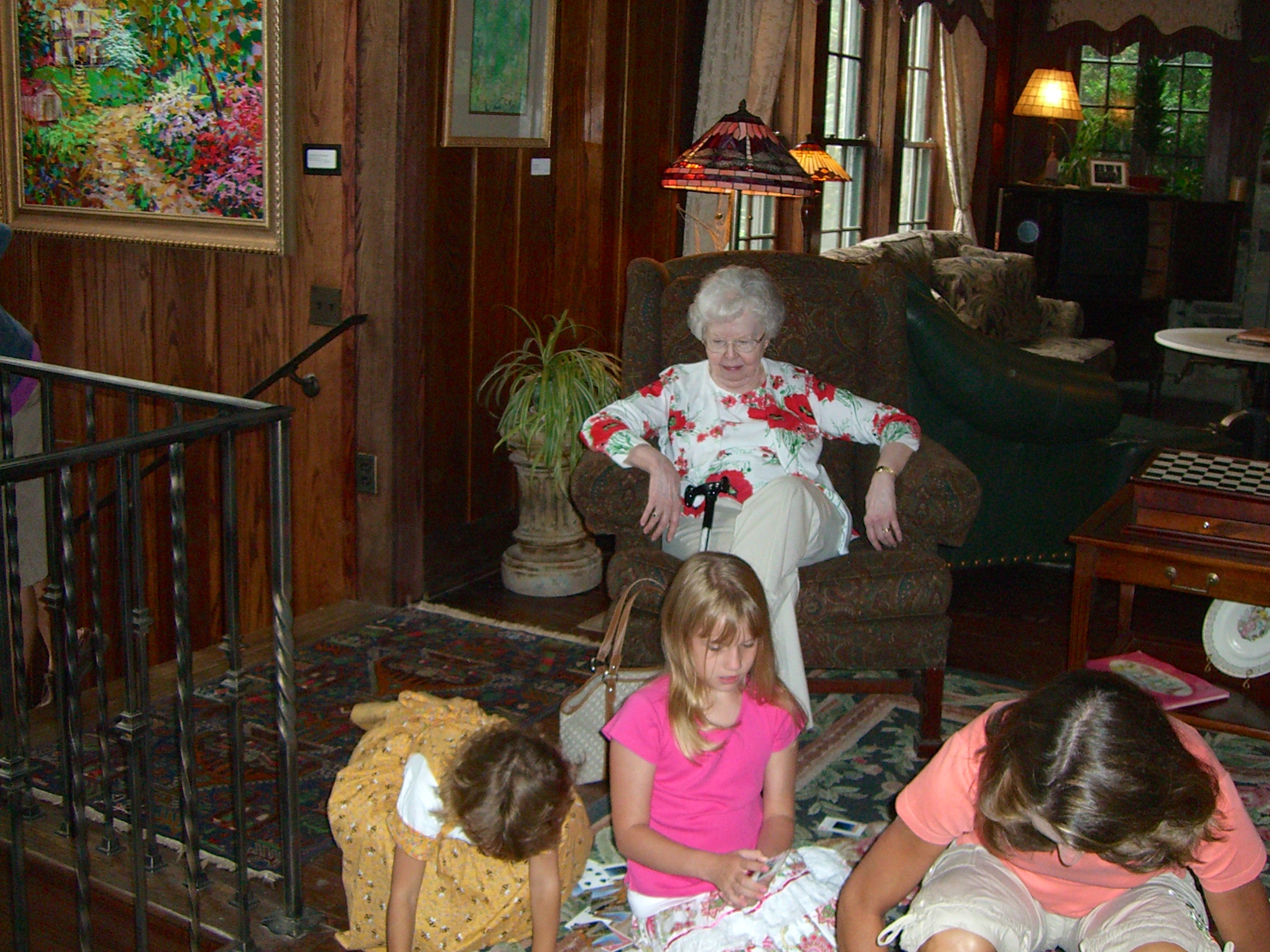 Grandma Margaret with the girls