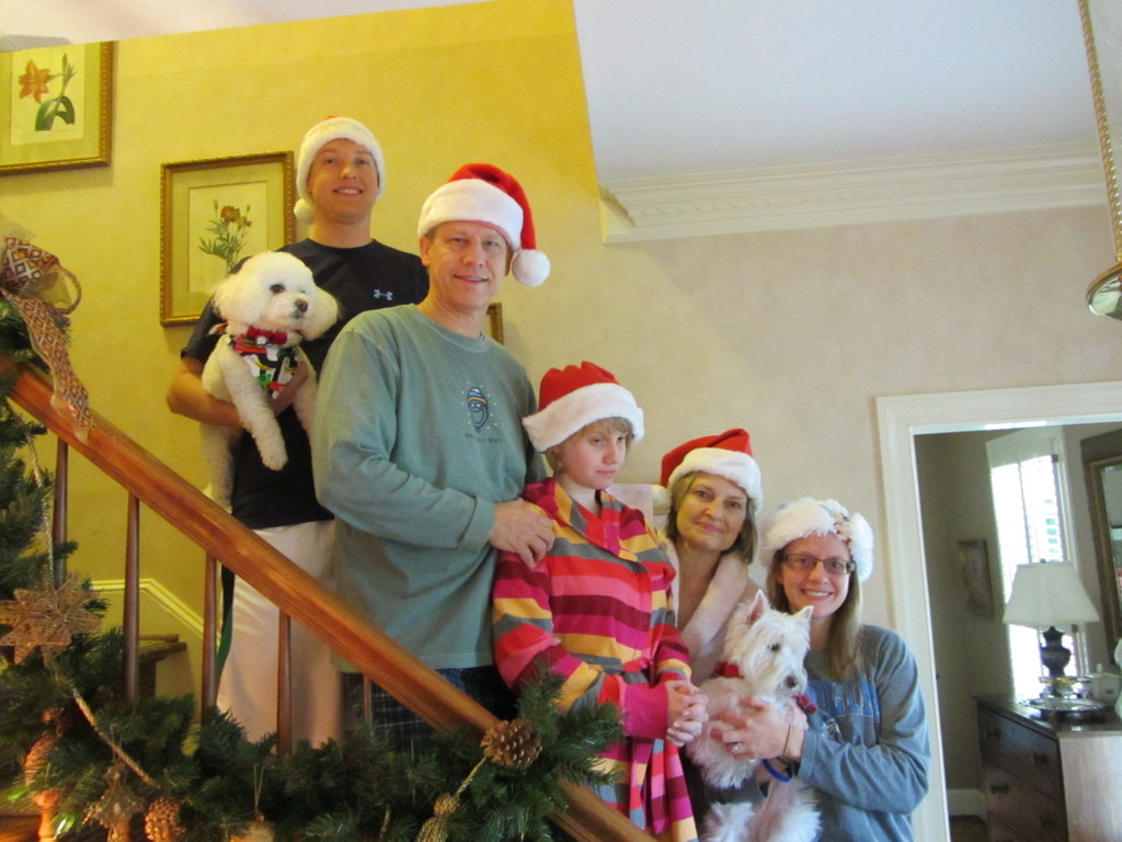 family on Christmas morning